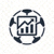 世界杯球队数据分析网官方Logo - 蓝色足球与数据图表结合
